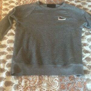 grey air jordan sweatshirt size large kids